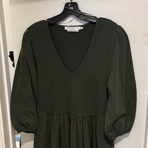 Simons Deep Green Long Sleeve Dress
